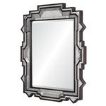 gold leaf brown beveled wall mirror