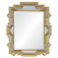 gold leaf silver beveled wall mirror