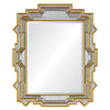 gold leaf silver beveled wall mirror