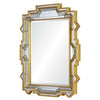 gold leaf silver beveled wall mirror