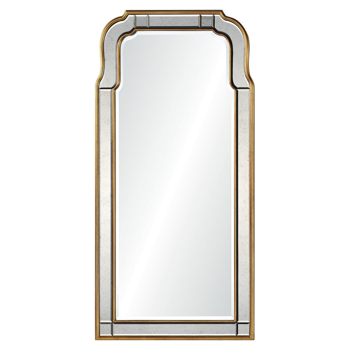 Gold and silver wall mirror