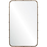 wrapped stainless steel rectangle mirror modern