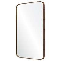 wrapped stainless steel rectangle mirror modern