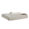 blanket beige cotton textured embroidered