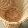wicker natural footed urn planter