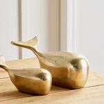 Unique gold whale home decor
