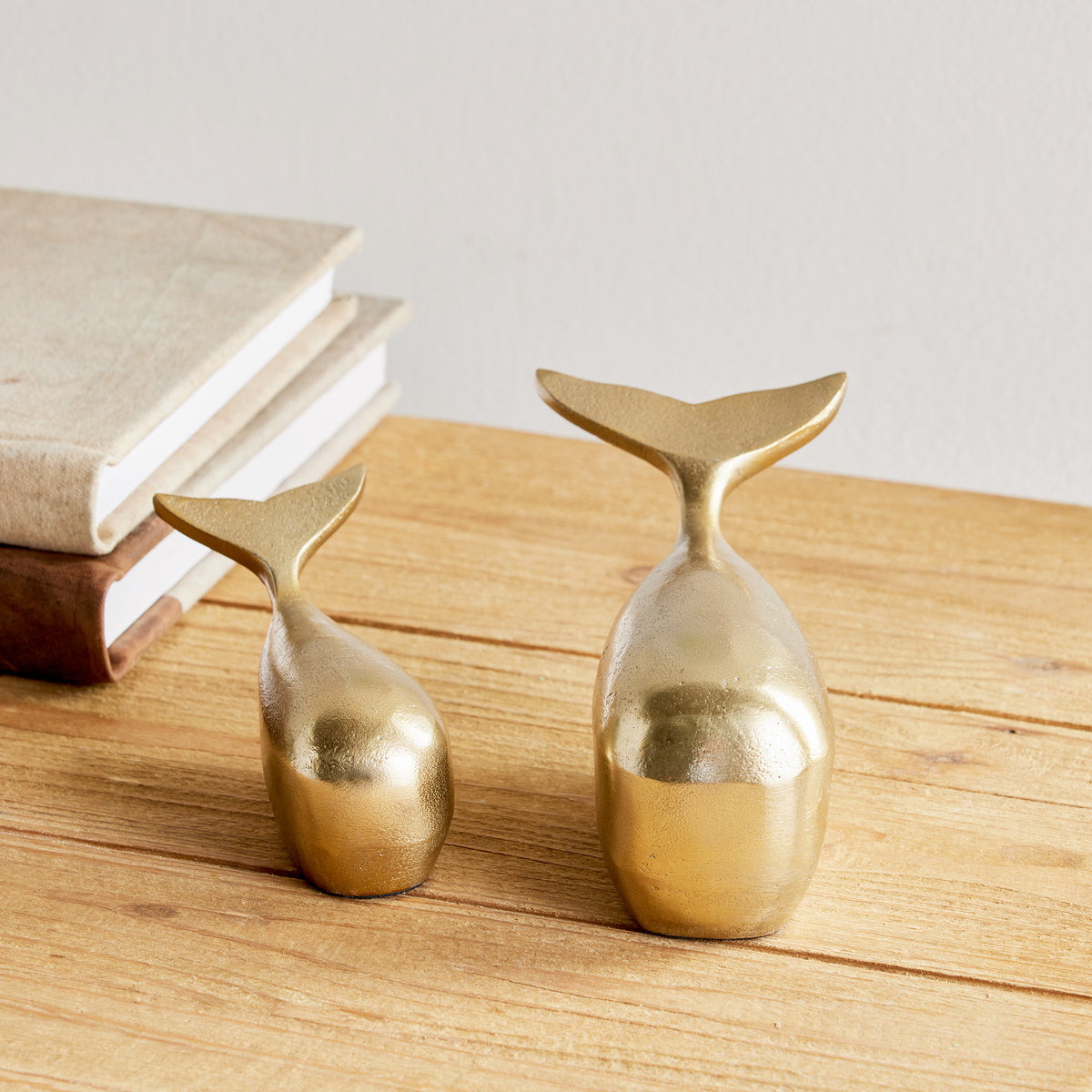 Unique gold whale home decor