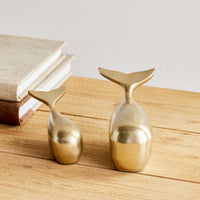 Unique gold whale home decor