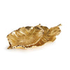 gold set of two leaf trays modern aluminum