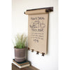 22" Hanging Note Roll Four Antique Brass Finish Clips