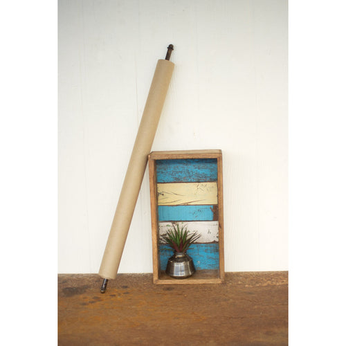 Kraft Paper Hanging Note Roll Four Antique Brass Finish Clips