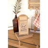 wood brass tabletop organizer note roll
