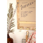wood brass wall organizer note roll hooks