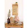 wood brass wall organizer note roll hooks