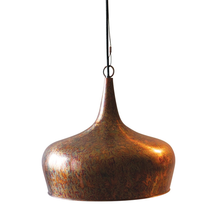 pendant light copper rust teardrop