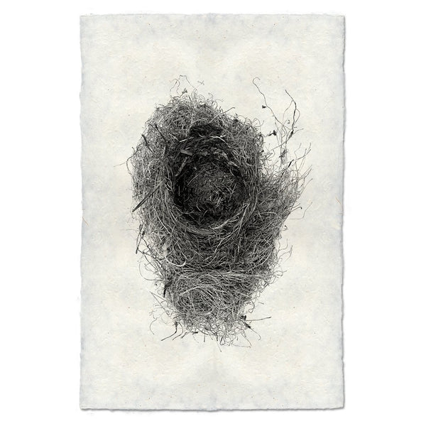 photography black white handmade paper bird nest #6