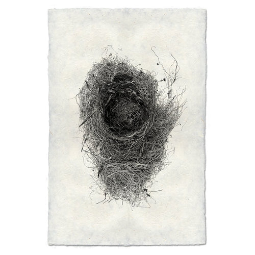 photography black white handmade paper bird nest #6