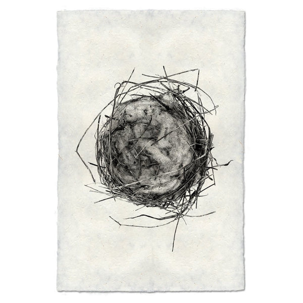 photography black white handmade paper bird nest #7