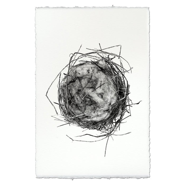 photography black white handmade paper bird nest #7