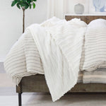 winter white oversized knit throw