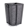 antique gray planter metal tapered