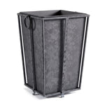 antique gray planter metal tapered