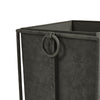 antique gray planter metal tapered square