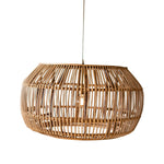 round pendant light bamboo