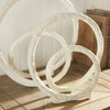 white sculpture set round modern cast aluminum
