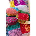 kantha peace sign pillow