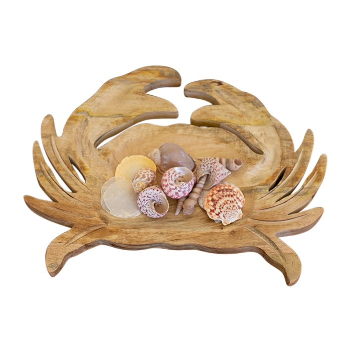 wood crab platter