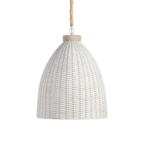 whitewash wicker natural pendant rope chain