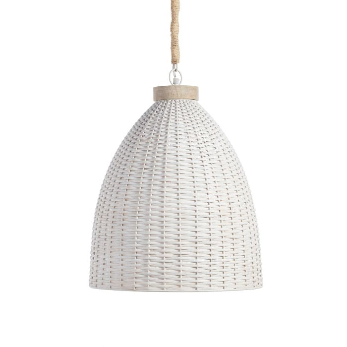 whitewash wicker natural pendant rope chain