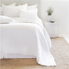 white diamond quilted coverlet pillow shams