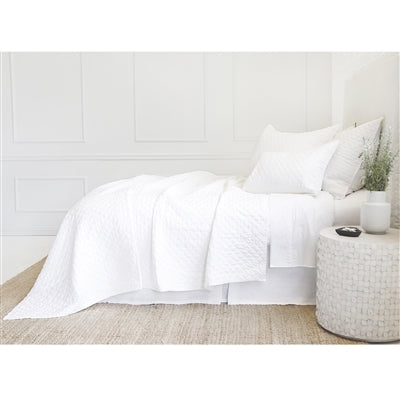 white diamond quilted coverlet pillow shams