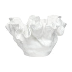 white free form ceramic bowl