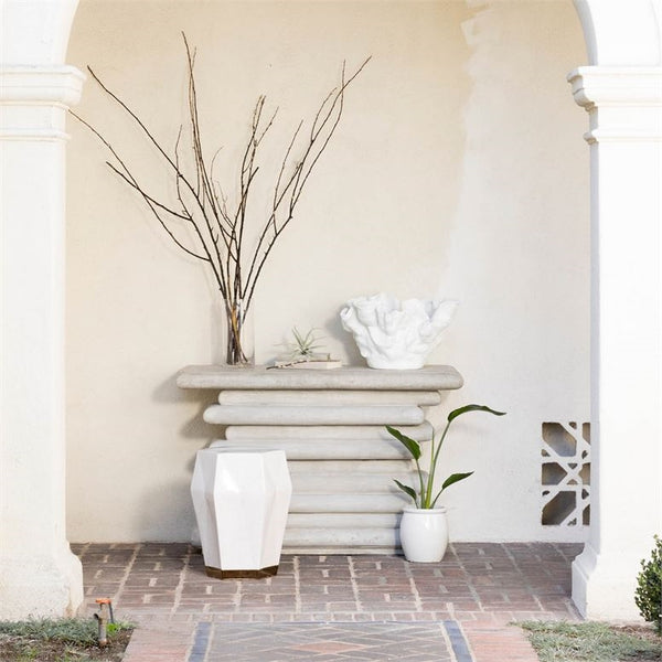 white free form ceramic bowl