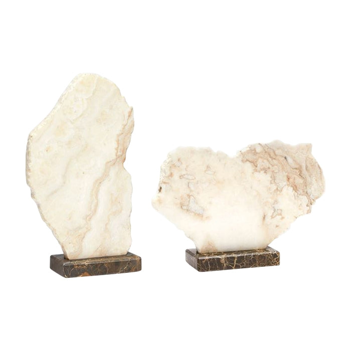 slab sculpture polished base crystal stone ivory
