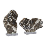 slab sculpture polished base marble stone gray