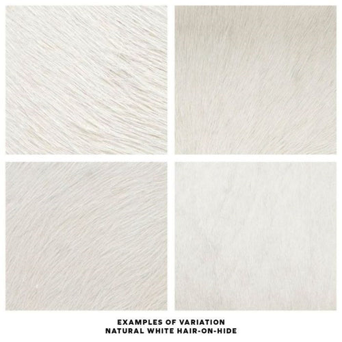 white hair-on-hide trays