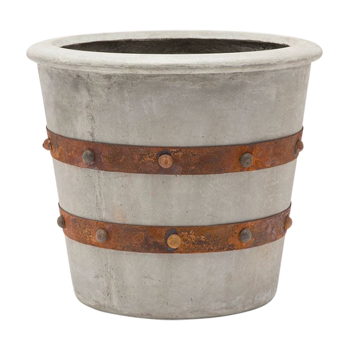 light gray concrete planter