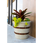 light gray concrete planter