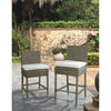 All weather woven outdoor counter and bar stool with aluminum frame