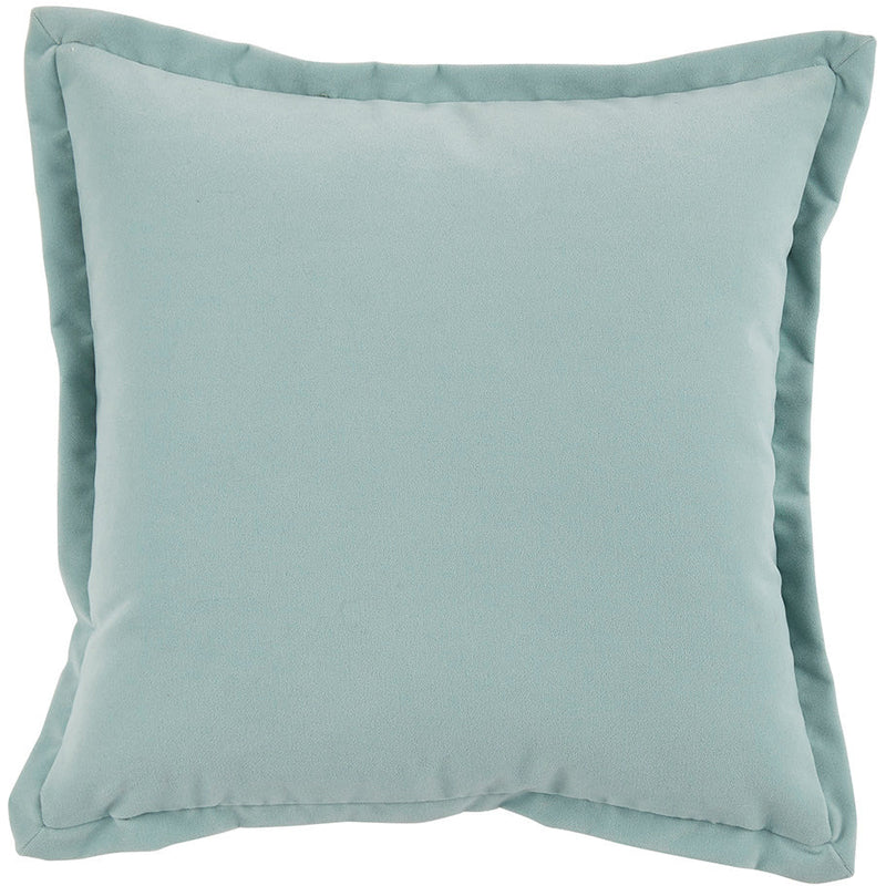 Light blue velvet pillow
