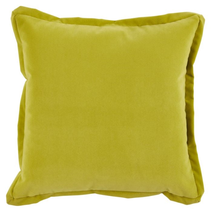 square pear green outdoor velvet pillow