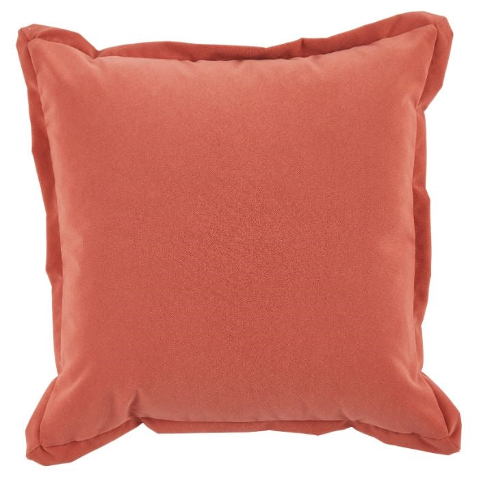 square coral outdoor velvet pillow