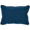 navy blue indigo velvet lumbar pillow indoor/outdoor