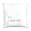 linen square pillow ps i love you