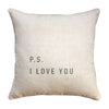 linen square pillow ps i love you