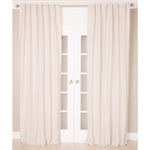 India's Heritage curtain panel drapery white cotton linen grommets
